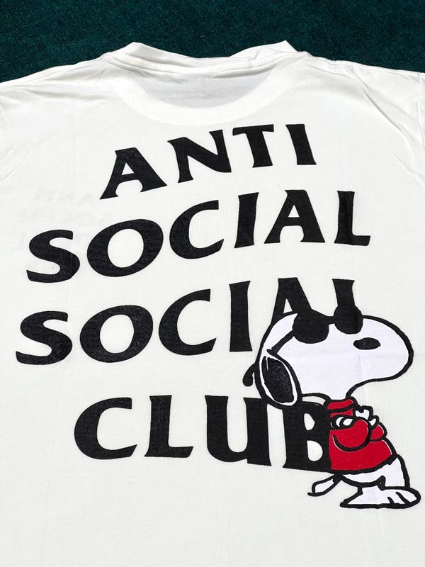 T-Shirt anti social Snoopy - blanca - Unitalla S|M
