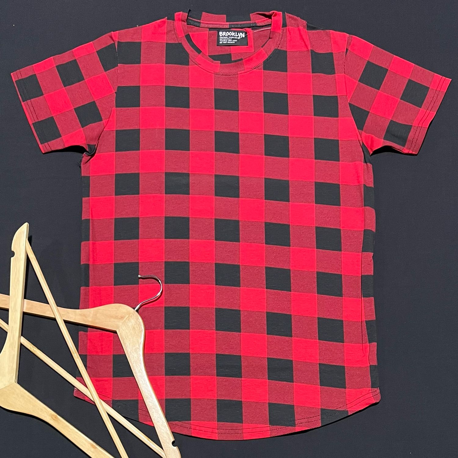 T-Shirt Brooklyn - Urbana cuadriculada roja - Unitalla S|M