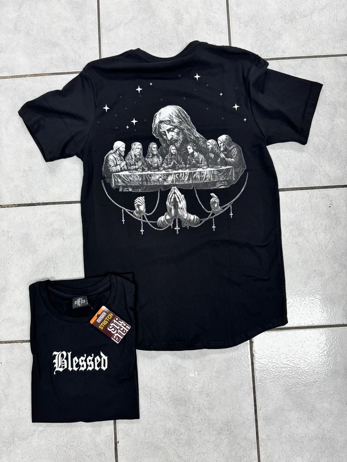 T-Shirt Blessed - negra - Unitalla S|M - Slim Fit