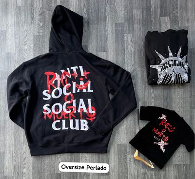 Hoodie Rico o Muerto - Perlado - Medium Oversize