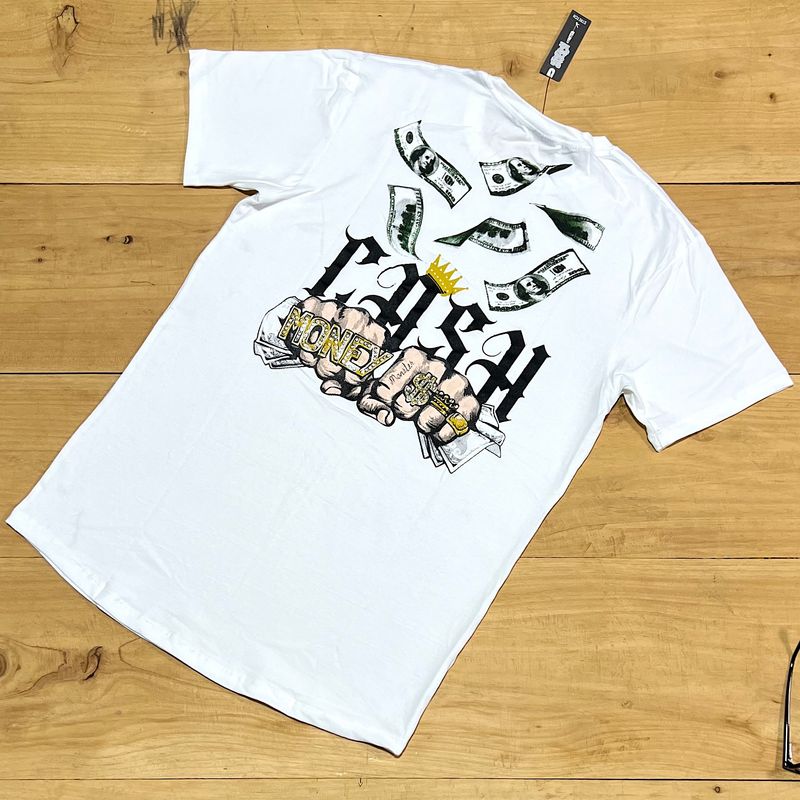 T-Shirt Cash - blanca - Small