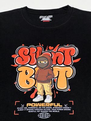 T-Shirt Powerful - negra - Unitalla S|M Slim Fit