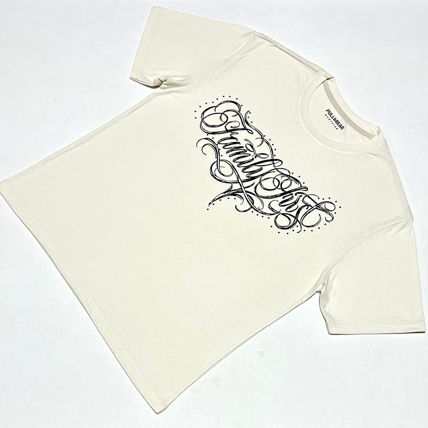 OVERSIZE perlada - family first - crema | S M