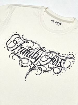 OVERSIZE perlada - family first - crema | S M
