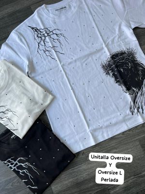 OVERSIZE perlada - Cristo coronado | M y L