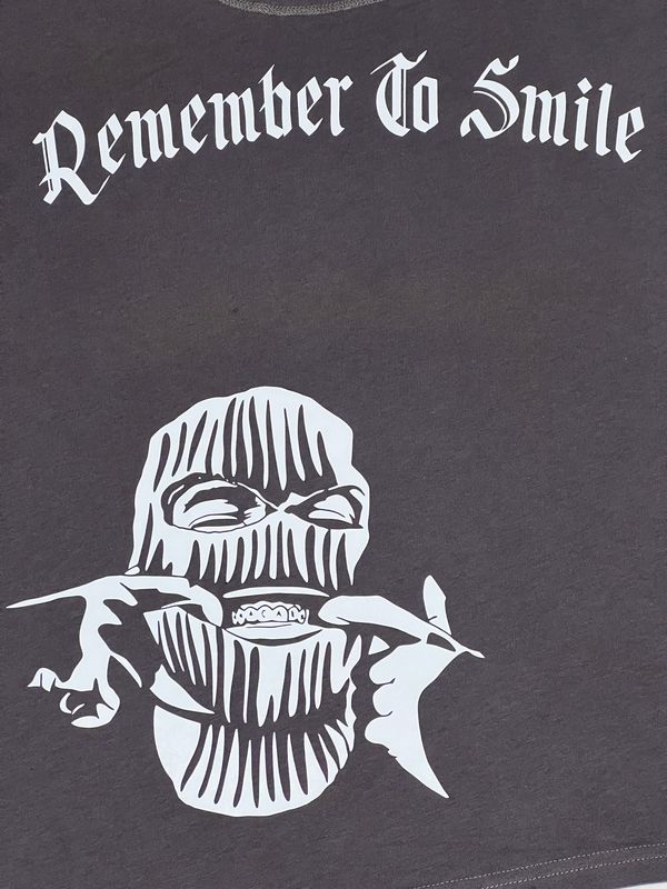OVERSIZE - Remember to smile - gris | Medium