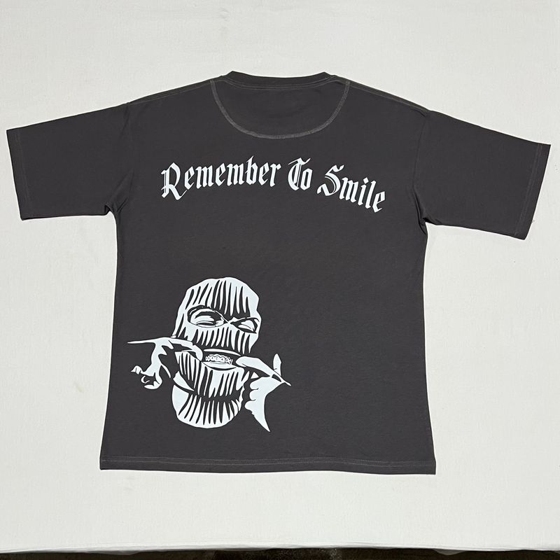 OVERSIZE - Remember to smile - gris | Medium