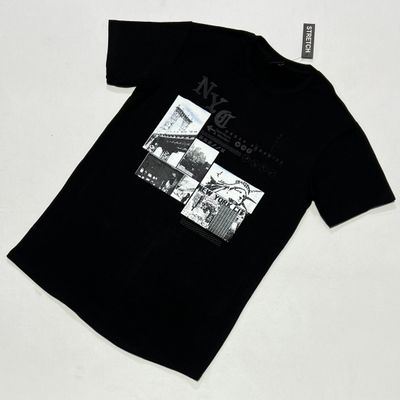 T-Shirt New York - negra - Unitalla S|M - Slim Fit