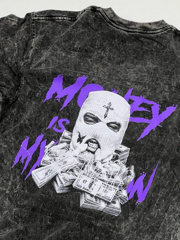 OVERSIZE Nevada - Money is my religion - Acid Wash | M L