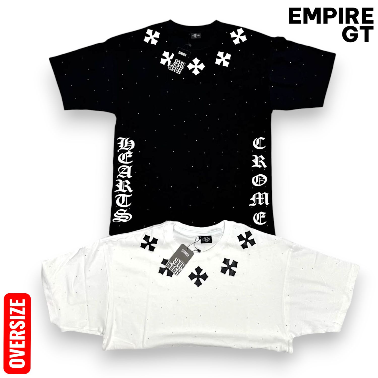 OVERSIZE St - Chrome Hearts - 5 Cruces - Perlado total | M L