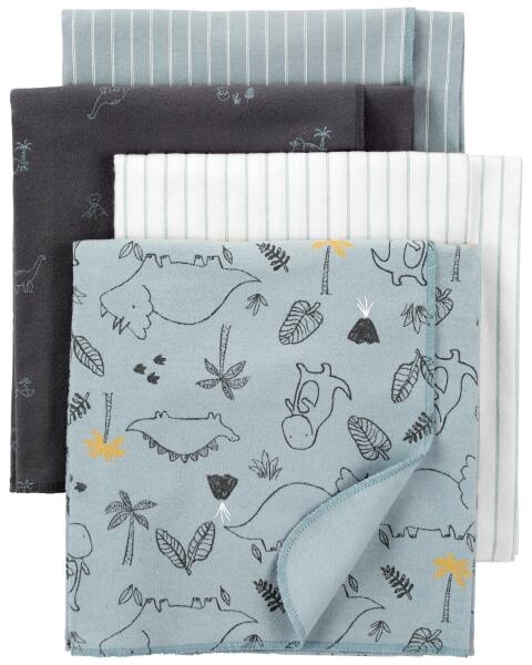 4-Pack Receiving Blankets, COLOUR: Blue