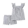 Blue Stripe Short Set