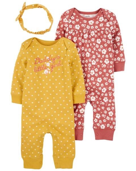 3-Piece Jumpsuits &amp; Head wrap Set