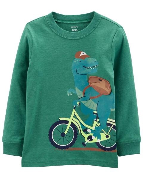 Green Biking Dino Tee