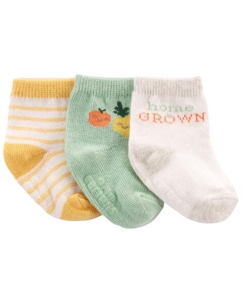 3-Pack Veggie Booties, SIZE: Newborn