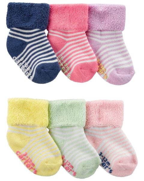 6 Pack Bootie/Socks Terry Girl