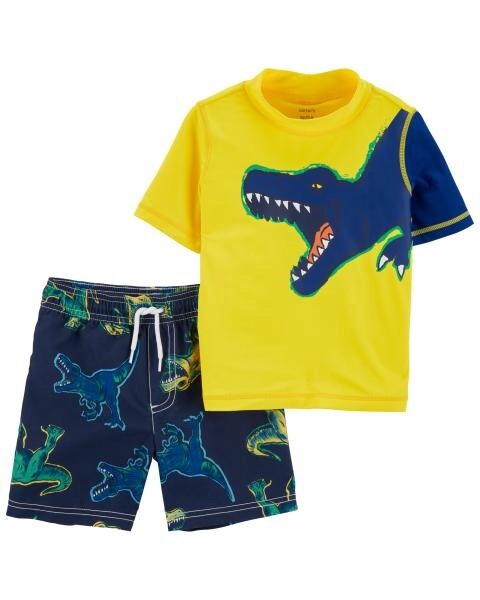 Rashguard Set Green Dino Toddler