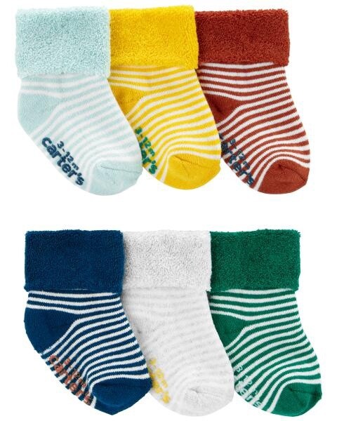 6 Pack Bootie/Socks Terry Boy