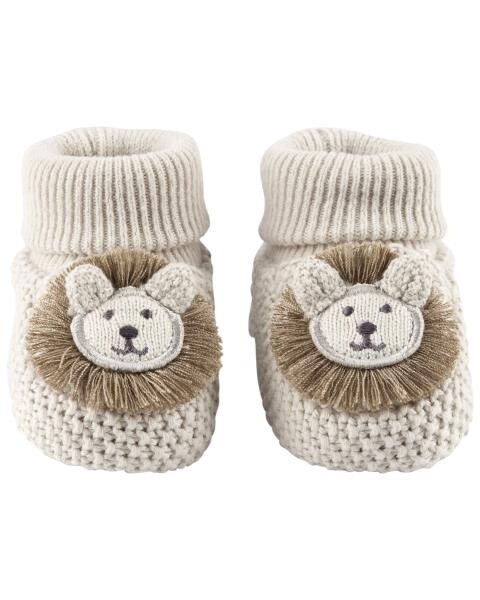 Newborn Crochet Lion Booties