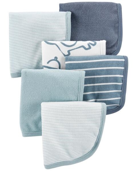6 Pack Wash Cloth Blue