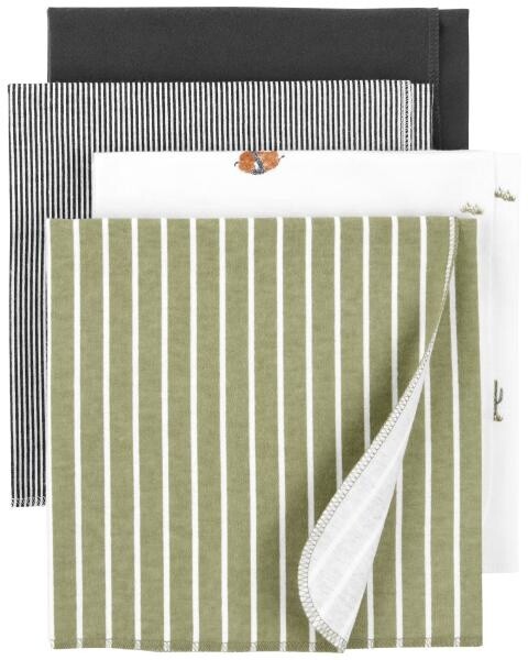 4 Pack Receiving Blanket Cactus and Buffalo