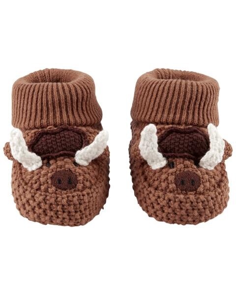 Newborn Crochet Buffalo Socks