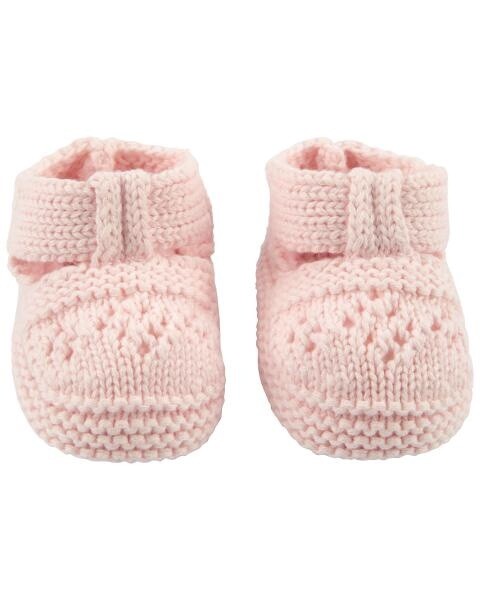 Newborn Crochet Pink Booties