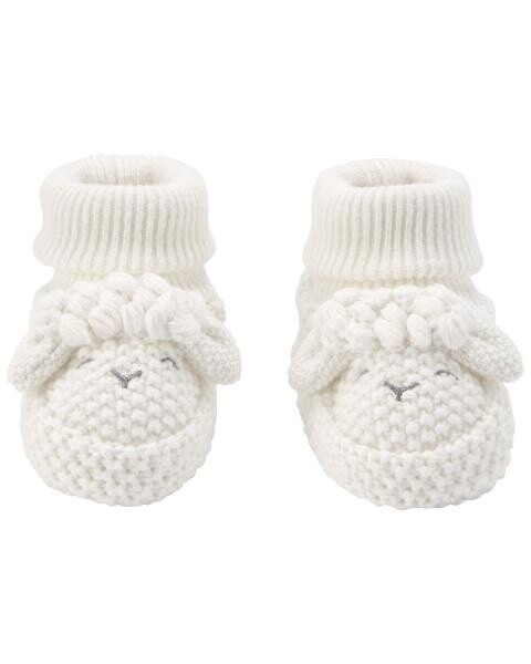 Newborn Crochet Lamb Socks