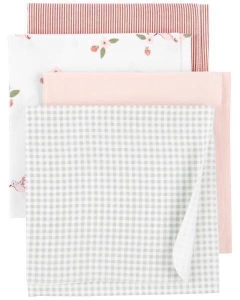 4 Pack Receiving Blankets Hummingbirds
