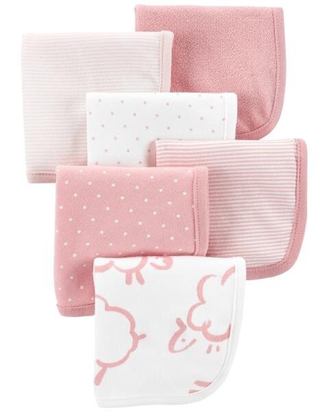 6 Pack Bath Washcloth Pink