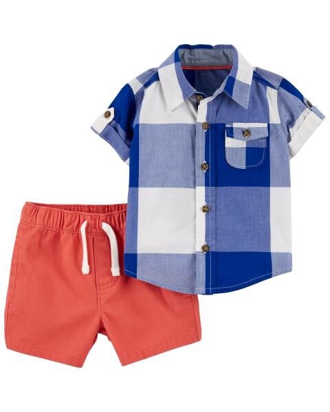 Baby 2 Piece Gingham Top &amp; Short Set