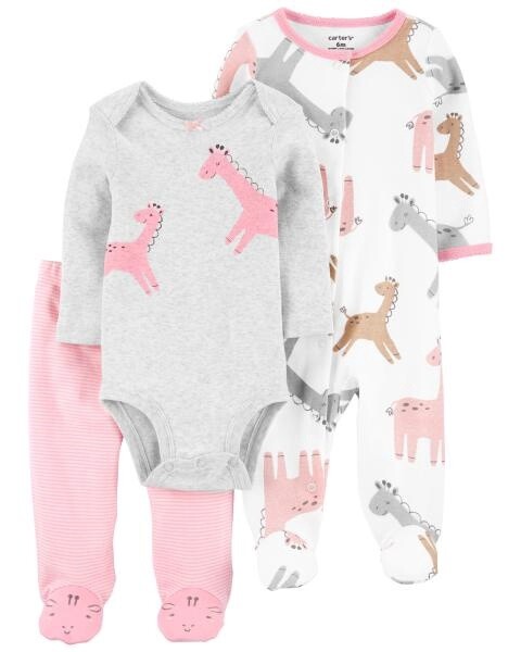 3-Piece Sleep &amp; Play &amp; Pant Set Giraffe