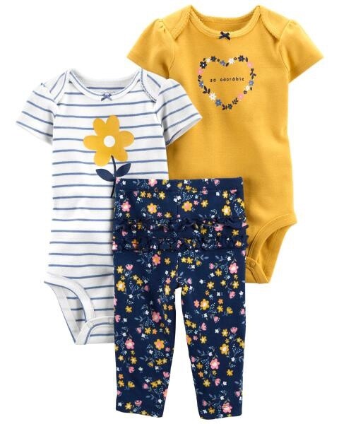 3-Piece Floral Little Character Set, SIZE: 12months