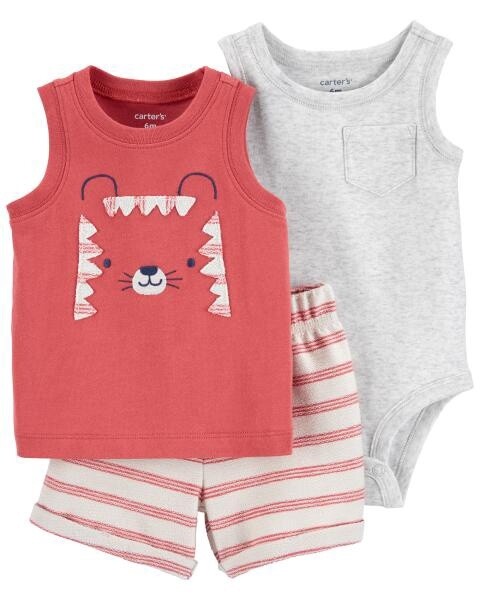 Baby 3-Piece Bear Little Short Set
