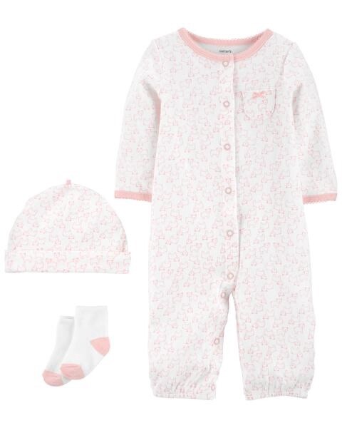 3-Piece Take-Me-Home Converter Gown Set, COLOUR: Pink, SIZE: Prem