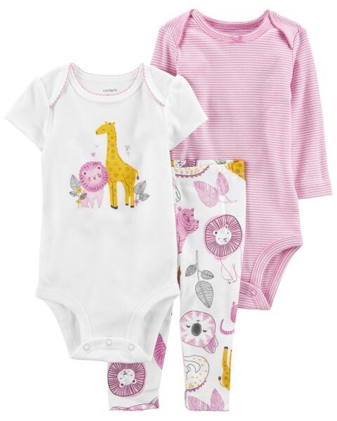 Baby 3-Piece Safari Animals Little Character Set