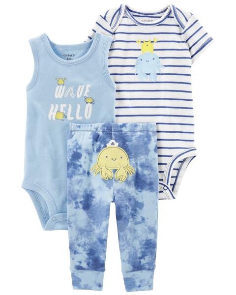 Baby 3-Piece Crab Outfit Set