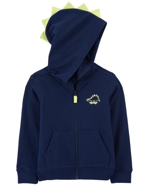Navy Dino Zip-Up Jacket