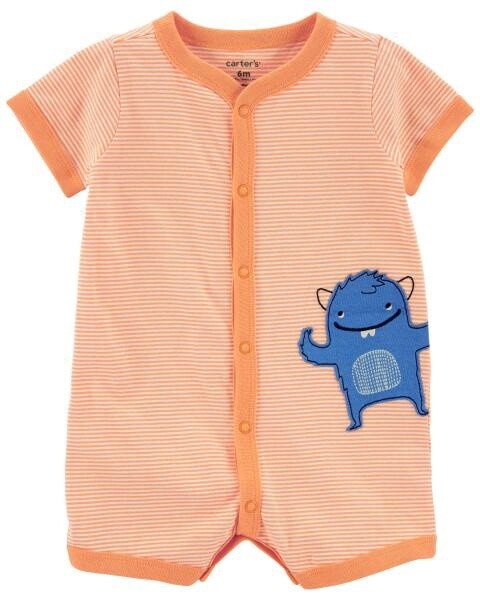 Orange Monster Romper