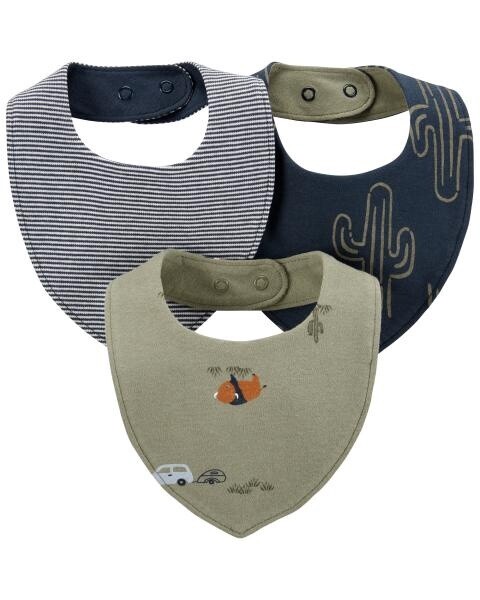 3 Pack Cactus Bib Set