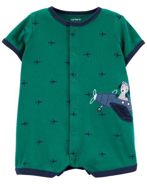 Green Plane Romper