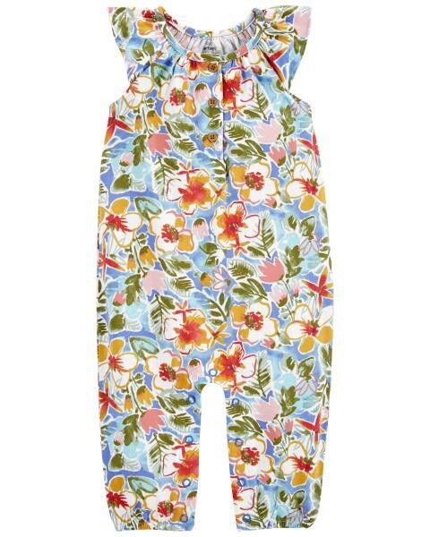 1 Piece Girl Multi-Floral Jumpsuit