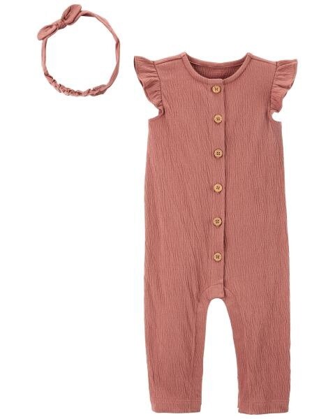 1 Piece &amp; Headband Pink