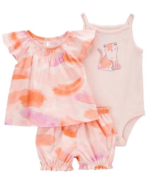 3 Piece Pink Painterly Set