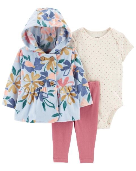 3 Piece Floral Cardigan Set