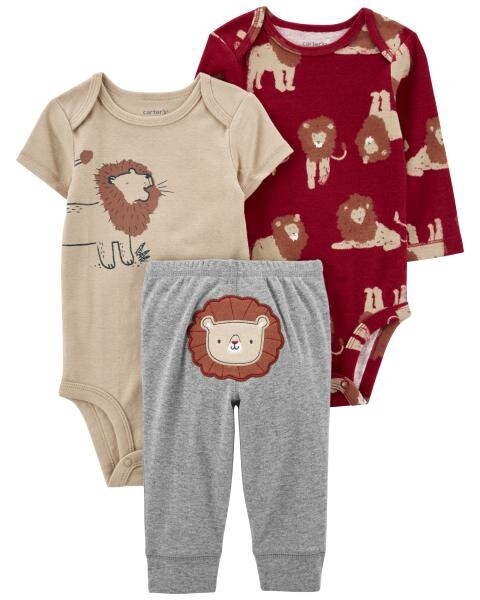 3 Piece Beige Lion Set