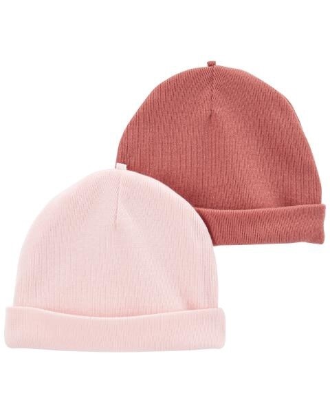 2 Pack Hat Beanie Set, COLOUR: Pink