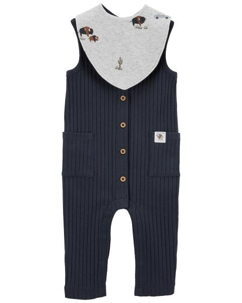 1 Piece Navy &amp; Bib Set