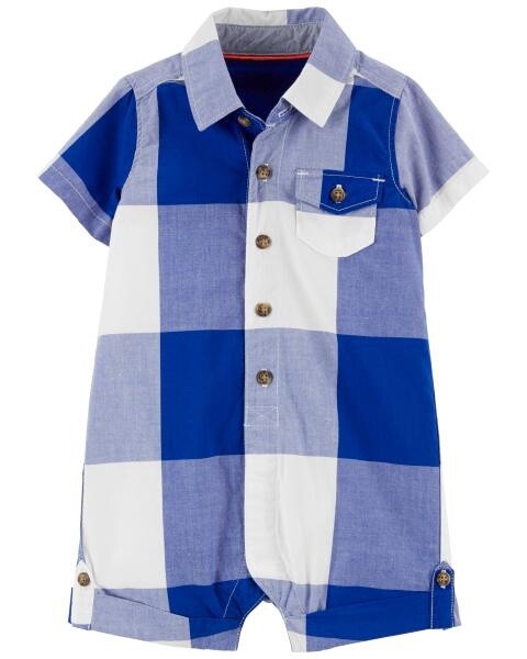 1 Piece Plaid Polo Baby boy