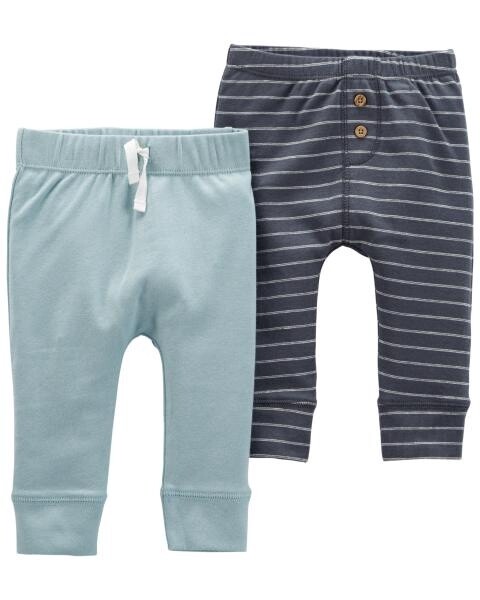 2-Pack Pull-On Pants, COLOUR: Blue, SIZE: Prem